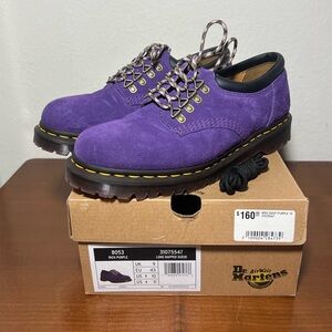 Dr. Martens 8053 Ben Suede Shoes Long Napped Suede Rich Purple Size 10